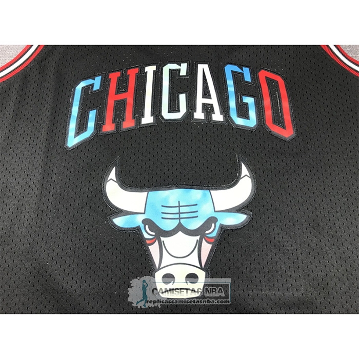Camiseta Chicago Bulls Michael Jordan NO 23 Mitchell & Ness 1997-98 Negro2